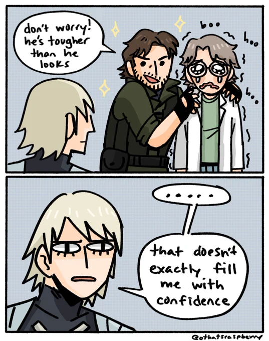 he looks about as tough as a wet noodle #mgs