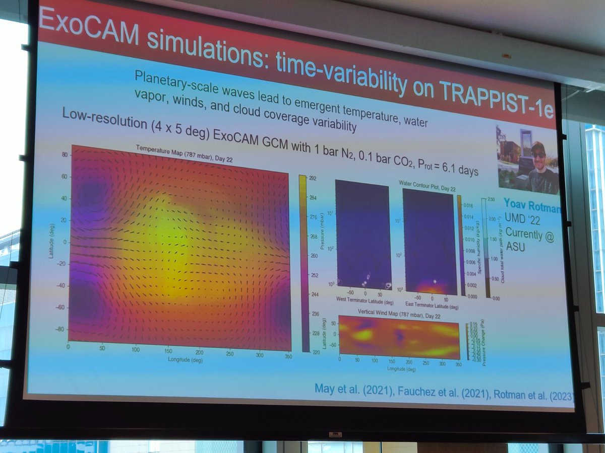 SkepticalBlver's tweet photo. Great opening talk on how we can use GCMs and JWST to examine the atmospheres of terrestrial exoplanets, by @tadkomacek at #AOGS Singapore! https://t.co/pcDCE9IF6t