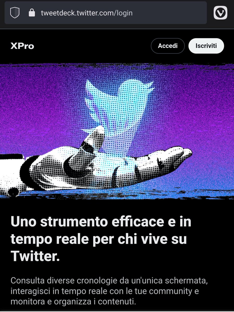 fabrizio_degni's tweet photo. So #Twitter is now #X and #TwitterDesk is now... ๐ค #XPro.
#platforms #social #tools #news #technews #apps https://t.co/7wjVA59MBs