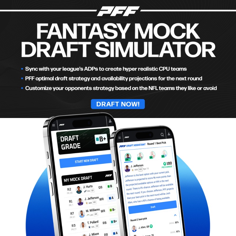 PFF on X: 'PFF FANTASY MOCK DRAFT SIMULATOR 