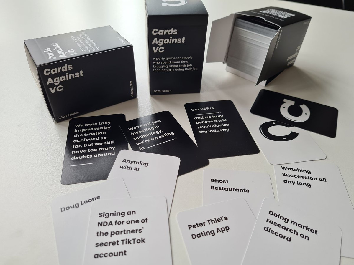 sensorpunk's tweet photo. Cards Against VC. Bravi @CavalryVC, bravi. https://t.co/vjbWrdUuoM