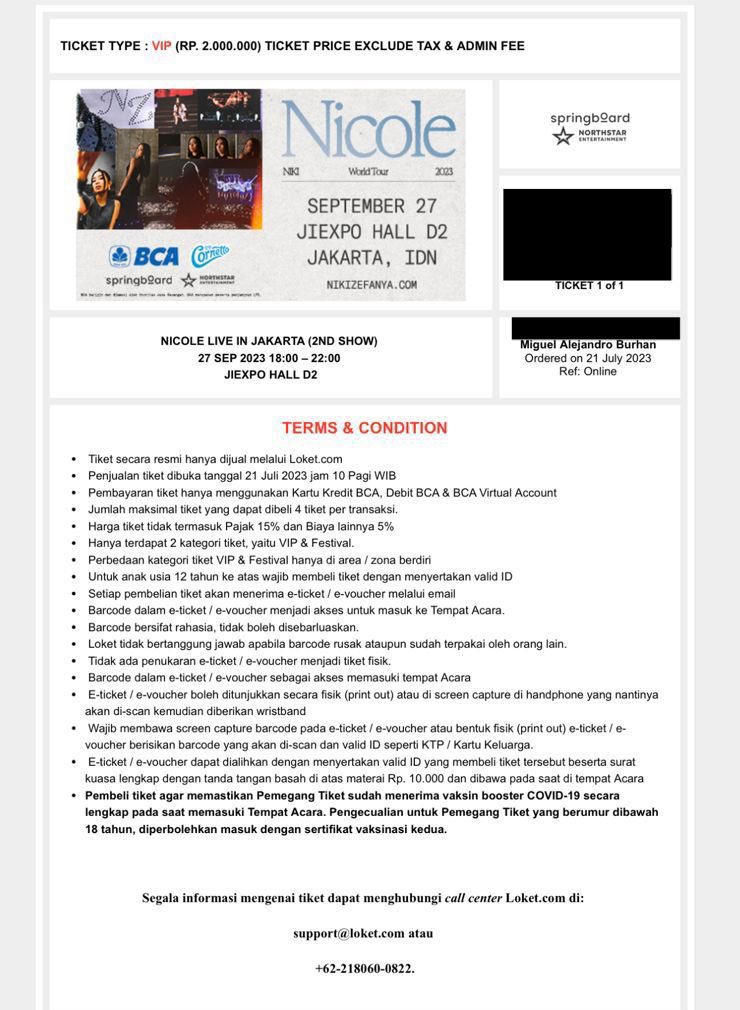 relcipe's tweet photo. Bantu temen!
wts 2 tiket NIKI world tour vip day 2, diurus sampai jadi wristband. bisa cod juga! for price just dm ig @/miguel.aalejandro, thank you 🙏 https://t.co/m5xjMv1sXA