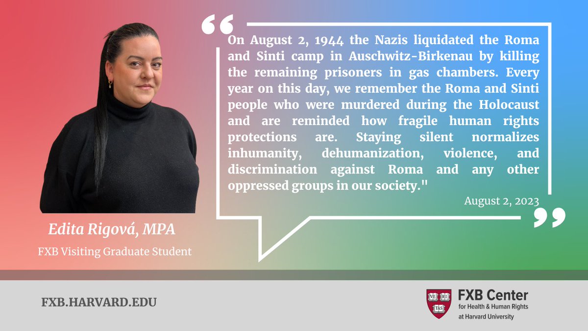 August 2nd is #RomaHolocaust Memorial Day. It is important that #Roma victims of the #Holocaust become a consistent feature of acknowledgment, memorialization &amp; history teaching. Read the report previously co-published by <a href="/GenPrev/">Auschwitz Institute</a> and the FXB Roma Program: tinyurl.com/22uz7ux9
