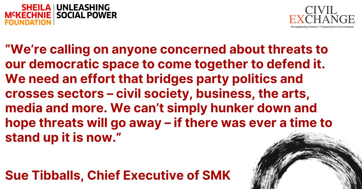 SMKcampaigners's tweet photo. SMK CEO @Sue_Tibballs gives her take on defending #DemocraticSpace. Full report in collaboration with @CivilExchange, here: https://t.co/yKNZS35FrL https://t.co/zOir9c468c