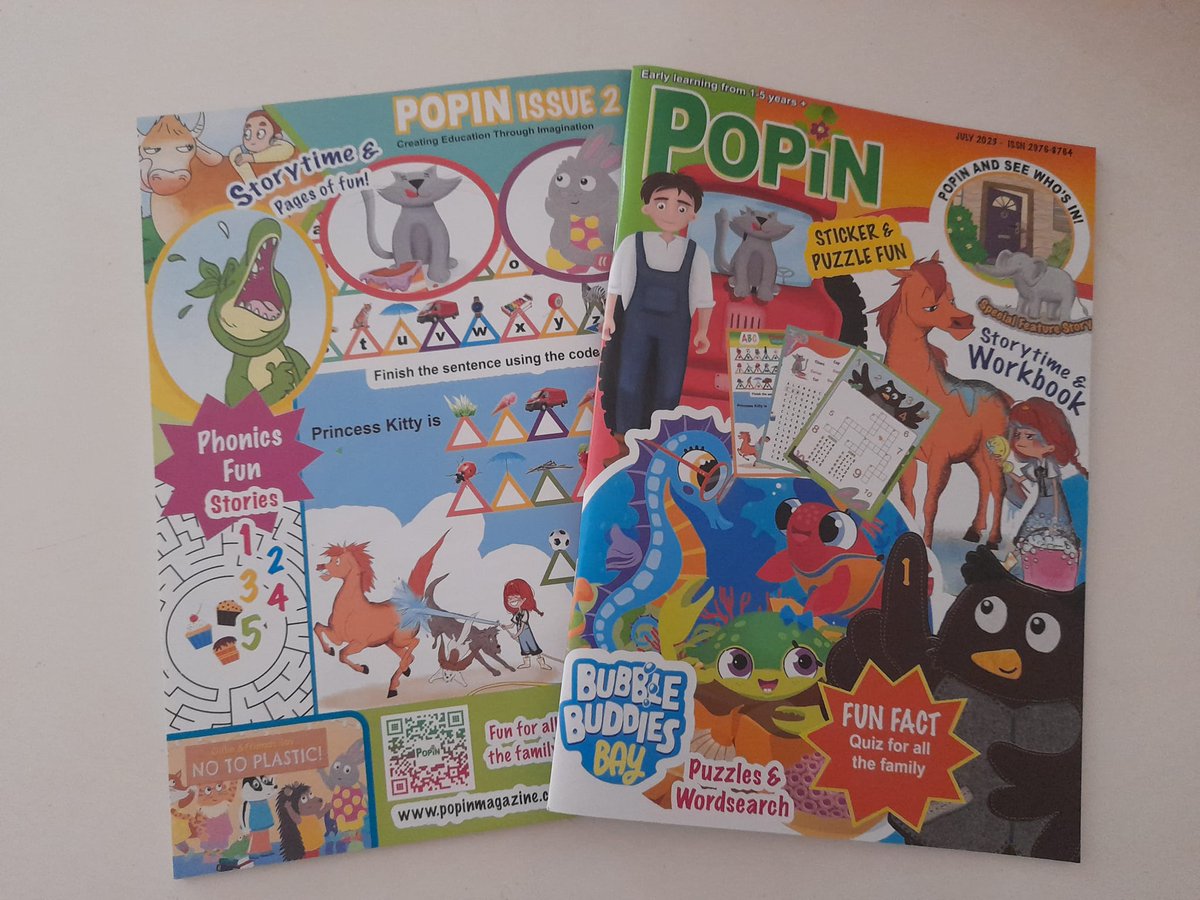 Issue 2 ON SALE NOW.

It is full of art, stickers and games, stories and help kids grow their confidence and develop their skills.

Head to your local store or head to popinmagazine.com to get it delivered straight to your door. Perfect for rainy days!! #sendhelp

#eyfs