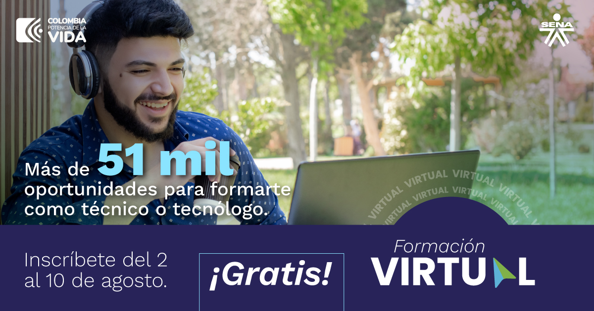SENAComunica's tweet photo. No pierdas más tiempo y haz parte de la Oferta de Formación Virtual que el SENA tiene para ti.  
Ingresa a ➡️ https://t.co/GoDzdnnTE6  #EstudiaEnElSENA https://t.co/qbOVnE8ede