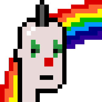 Kinder_NFT_art's tweet photo. @farokh @beeple With the 🌈! 
#pridepunks2018 https://t.co/DNoOiiXK2U