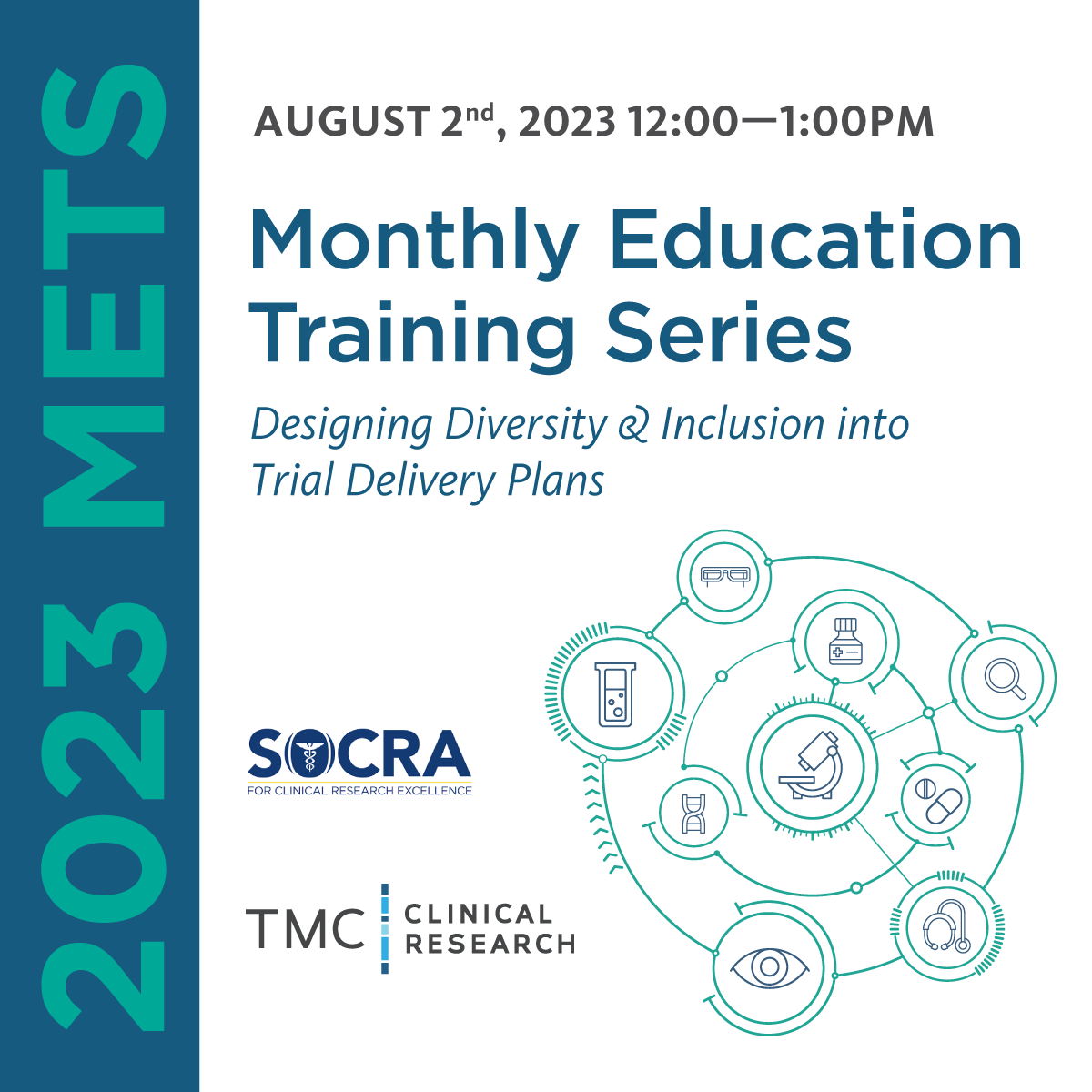 Reminder: The TMC METS series is from 12 - 1 p.m. today. Learn about Designing Diversity & Inclusion into Trial Delivery Plans with Daniel A. Perez! Sign up below to attend: us02web.zoom.us/meeting/regist…