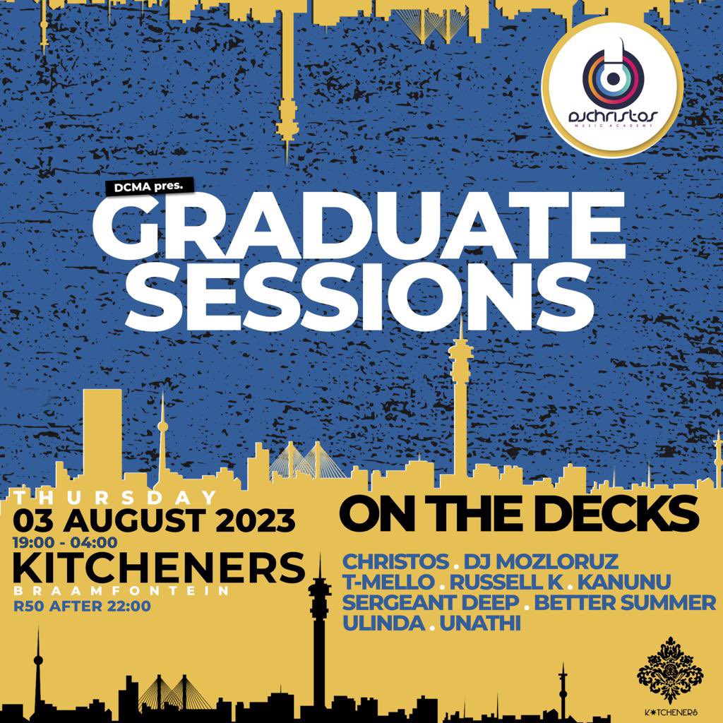 Monthly #GraduatesSessions showcasing our new students!

Check them out tomorrow THURSDAY <a href="/barkitcheners/">KCB</a> , Braamfontein!

#djcmagraduates