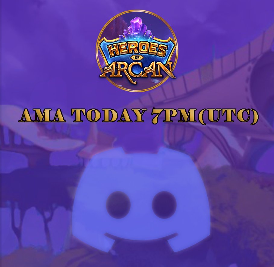 📣 Arcanians, it's time to shine! 🌟
🗓️ Mark your calendars for our exclusive Discord AMA! 🎮 On the occasion of the highly anticipated Battle Pass launch on #HeroesOfArcan

🕗 AMA Date: Today at 7 PM UTC
📍 Location: buff.ly/3rT6tn1

#WAXCommunity #BattlePassLaunch