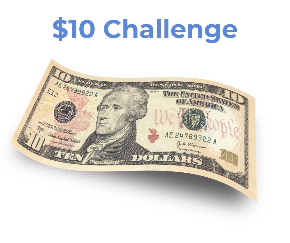Challenge: use $10 wisely. 
If you have credit card debt, pay an extra $10. Add $10 to your savings. Give $10 to something you believe in. Support a local mom-and-pop store or restaurant with a $10 cash purchase. Little amounts add up over time.