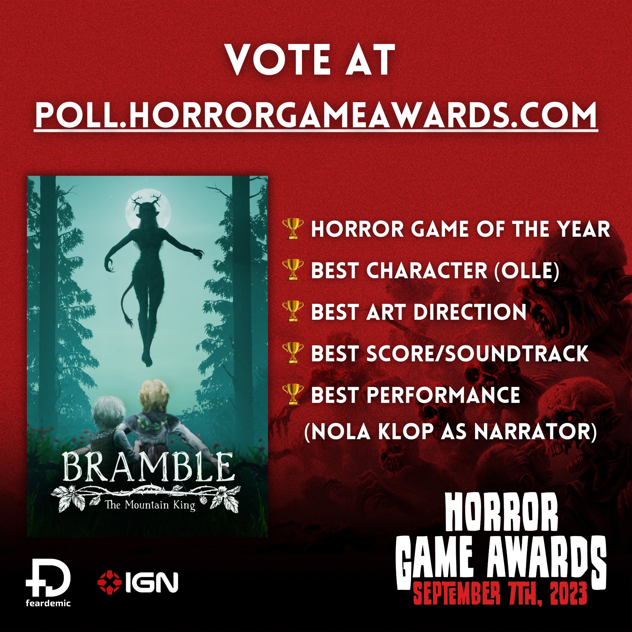 Voting for 2023 Horror Game Awards starts NOW 🏆 — Feardemic