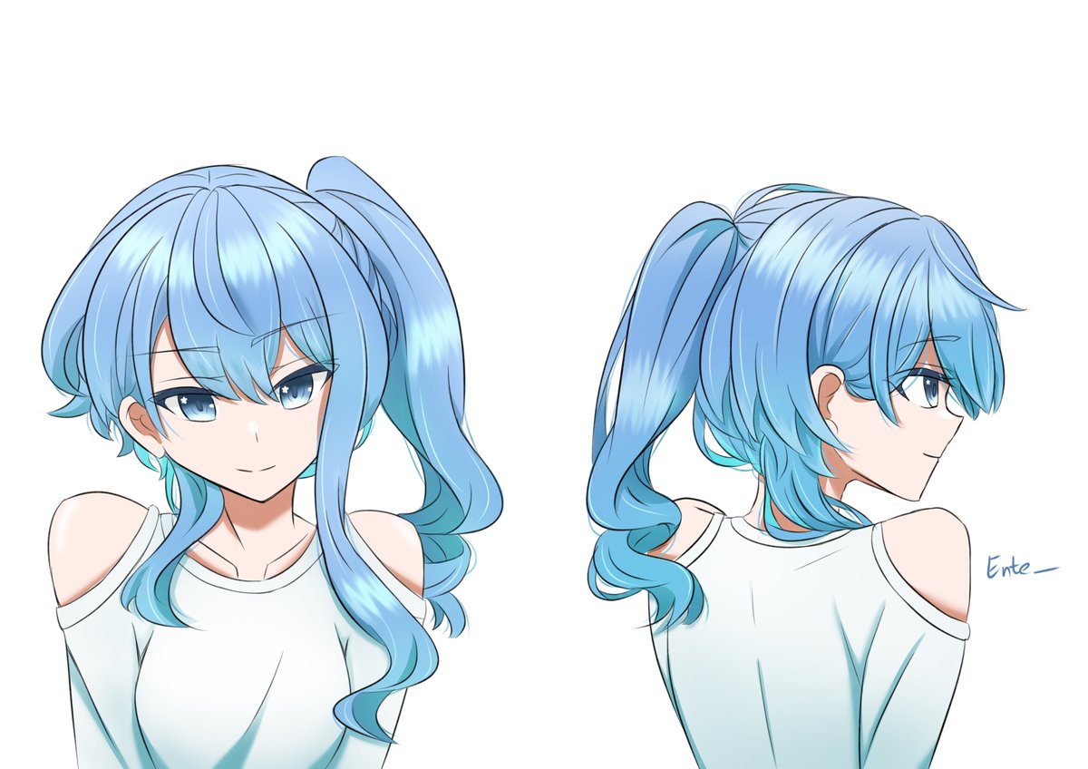 Trade with <a href="/_yogo_0/">Yogo</a> , Suisei half short hair - half long hair. 

#ほしまちぎゃらりー