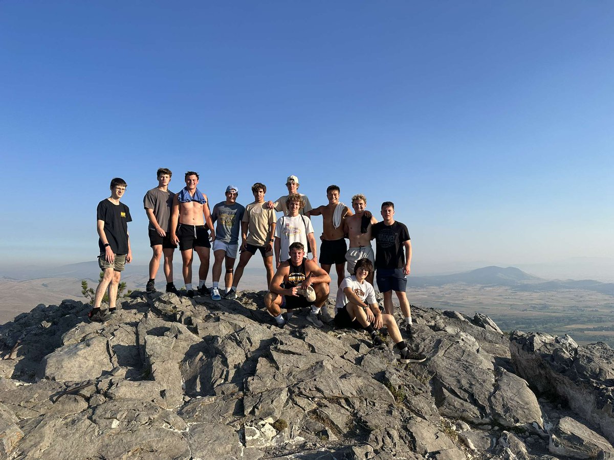 Fun hike yesterday morning up Powerline Trail with my teammates! #GoBru