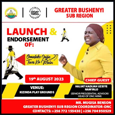 NUWAGABAHERBER1's tweet photo. The Bazzukulu and people of Greater Bushenyi; Bushenyi, Mitooma, Buhweju, Sheema and Rubirizi Districts, the Manger @onc_nrm SPA @ChiefMuzzukulu1 will join you on 19/8/2023 to launch and endorse #Omalako Jajja Tova Ku Main gospel.
#TovaKuMain2026 https://t.co/dUu7K3hEC4