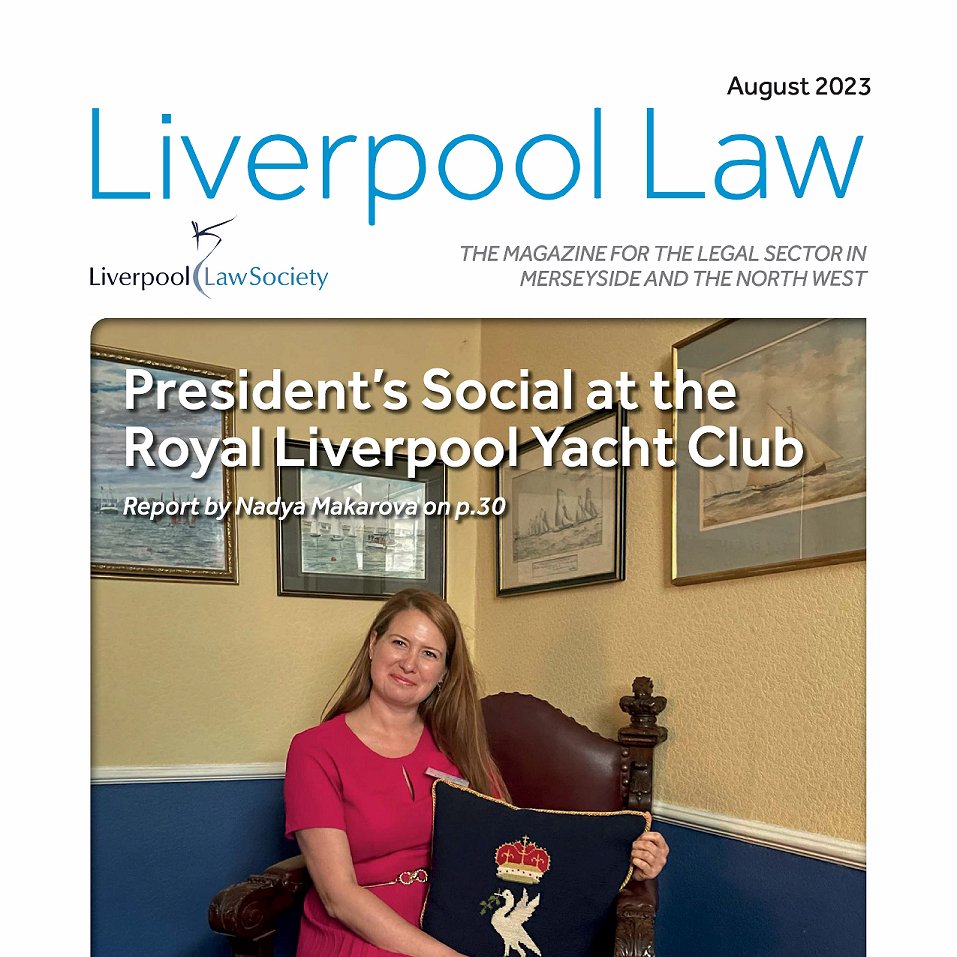 burdward's tweet photo. Well done to our own Nadya Makarova, who made the front page of @LpoolLawSociety magazine. Read the latest issue online https://t.co/EniajCU4nA https://t.co/KMmDt1ChGl