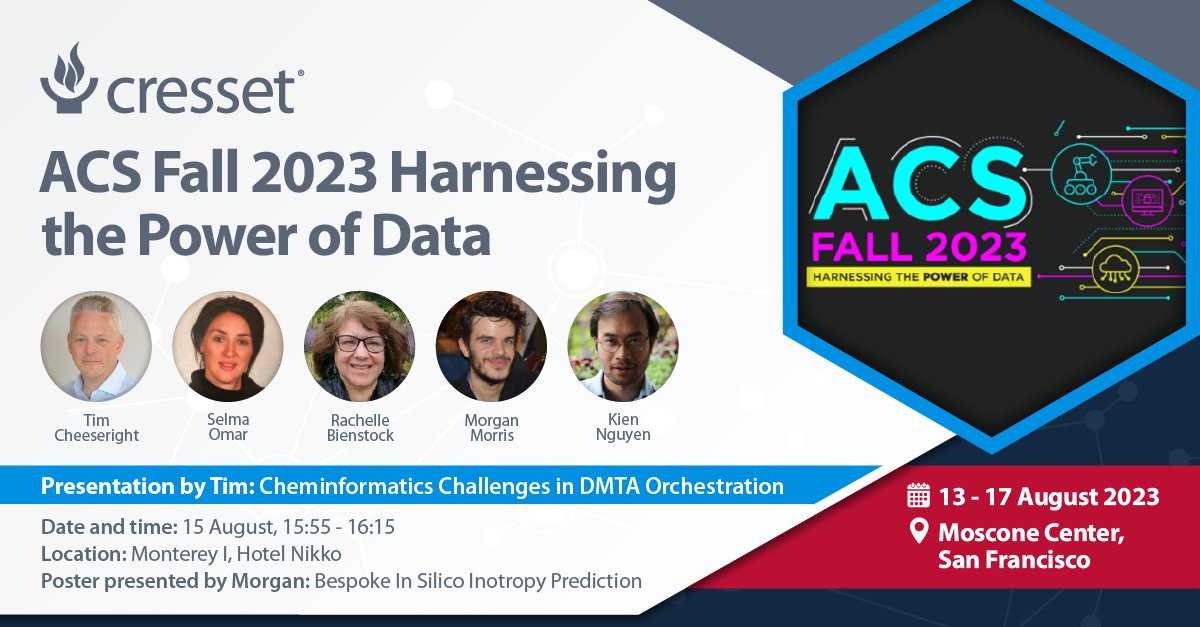 We're looking forward to exhibiting at ACS Fall 2023 in San Francisco. If you're attending, meet the team at booth #443. 

#DMTA #ACSFall #SmallMolecule