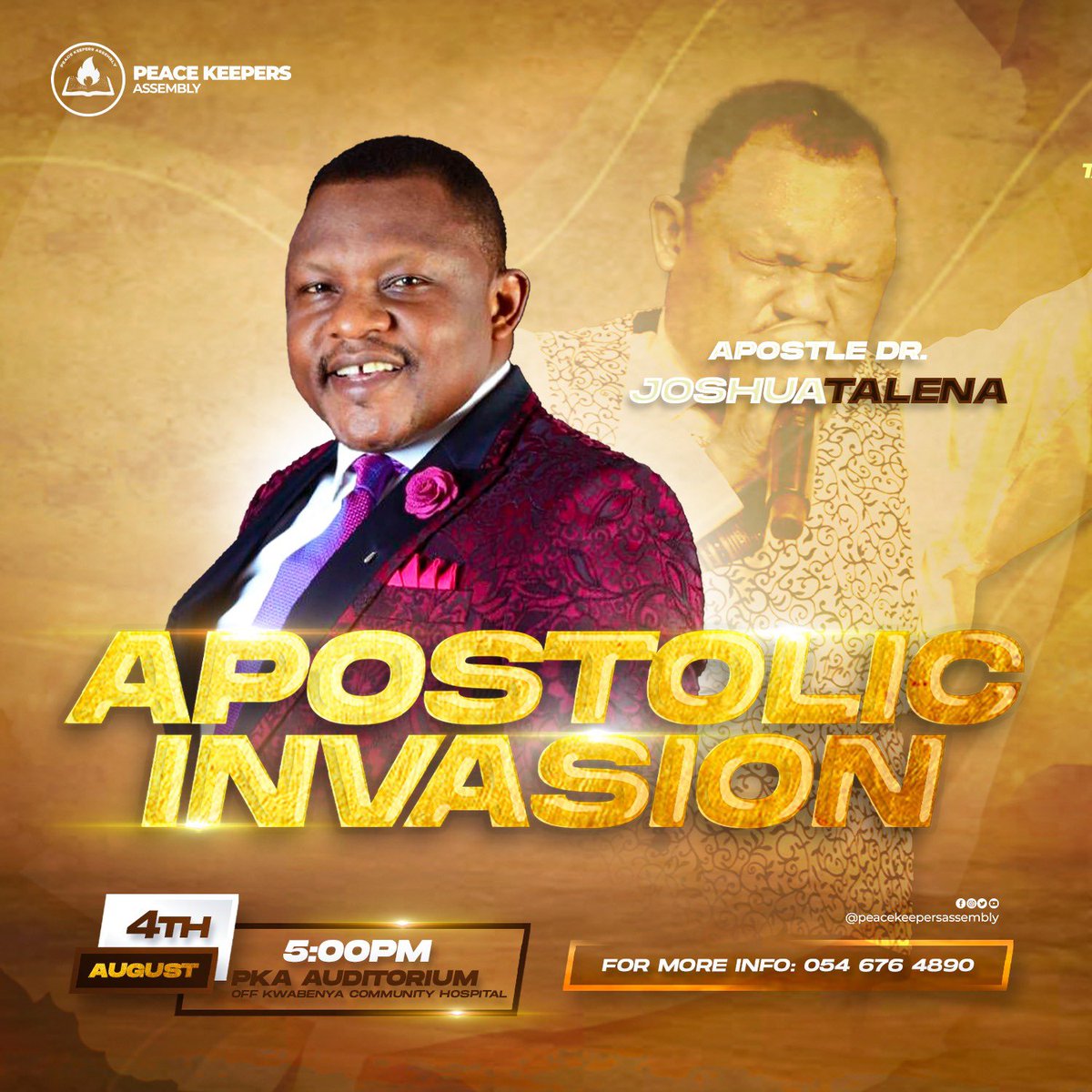 PeaceKeepersInt's tweet photo. Ministering at Apostolic Invasion, is a man with profound teaching grace. Apostle Dr. Joshua Talena @JoshuaTalena the founder and honorary Chairperson of Shepherd’s House Assembly International in Abuja,Nigeria.

Expect a great move of God.

#JustOneNight #PKA #ApostleTalena https://t.co/nIDDuhbREl