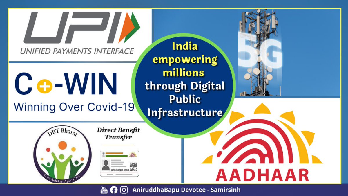 samirsinh189's tweet photo. India has set up over 3 lakh #5G mobile sites across 714 districts within just 10 months, reports @GoI_MeitY. This unprecedented set-up makes India the 2nd largest #5Gecosystem in world & also the fastest in #5Grollout. Besides, Microsoft’s Bill Gates has termed India the cheapest #5Gmarket globally. 

Moreover, India’s #UPI, with 1 crore+ transactions/hour, has lept India to 1st position in #RealTimePayments, surpassing even US, UK, Germany & France ‘combined’. India holds 46% of all real-time transactions worldwide. 

In addition, Digital Public Infrastructure initiatives like #Aadhar, #CoWIN (for Covid vaccination), DBT (#DirectBenefitTransfer) & so many others have become subjects of case studies across the globe, especially for Western countries. 

India’s #DigitalTransformation story is truly a marvel, has made India the pioneer in empowering millions through Digital Public Infrastructure and is taking the world by storm.
#DigitalIndia