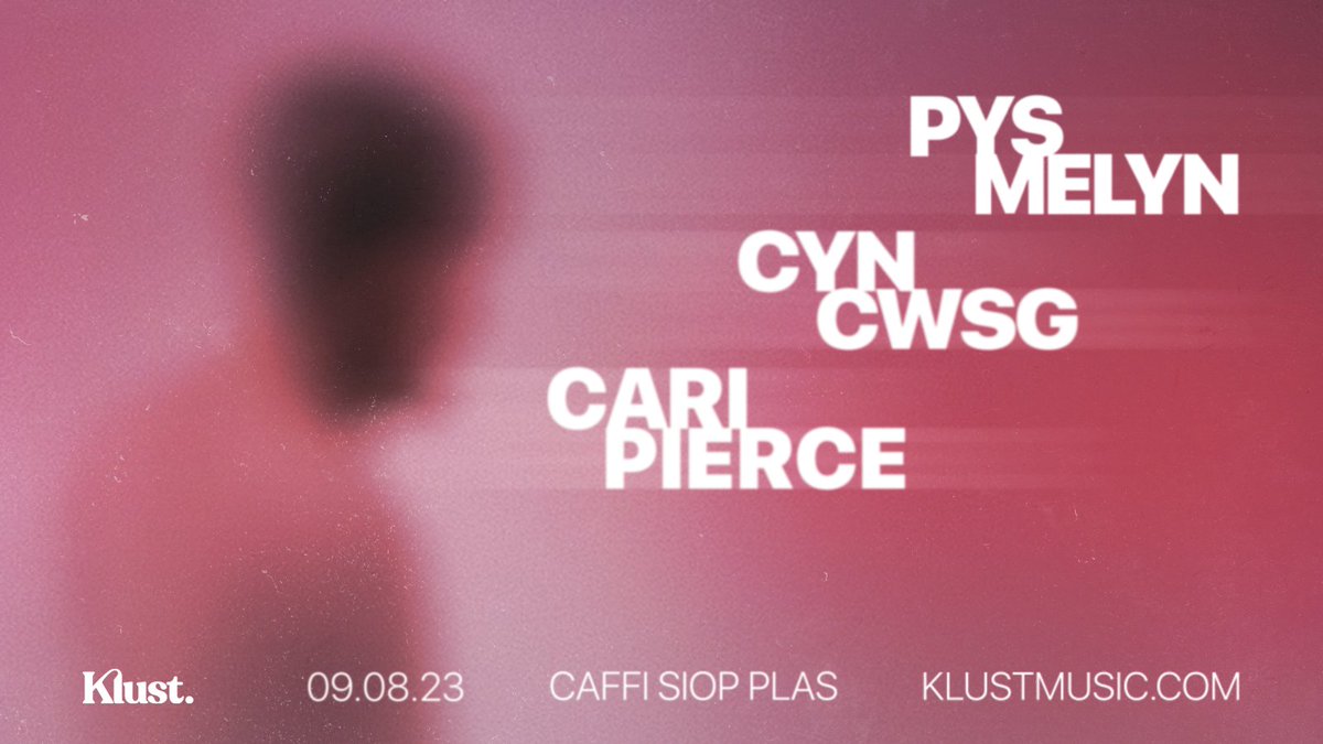 GIG KLUST 02 🌸 Curiadau cynnes @pysmelyn, @CynCwsg + @cariannpierce, a mix meddal wedi'i guradu'n arbennig gan @IfanSion, draw yn Caffi Siop Plas Anelog ddydd Mercher nesaf, rhwng 12:00—16:00. Llai na 20 tocyn ar ôl → klustmusic.com