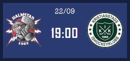 Besked idag från Jensa om ytterligare en träningsmatch.
Hammers - Kristianstad IK den 22/9 kl. 19:00