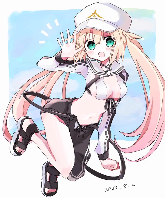 水着キャストリア可愛い〜〜 描いたら出る教入信します  #FGO