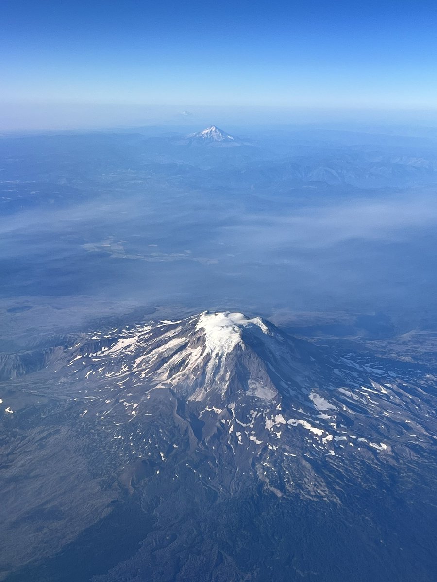 ￼Mt Rainier in the foreground, Mt. St. Helens in the background.