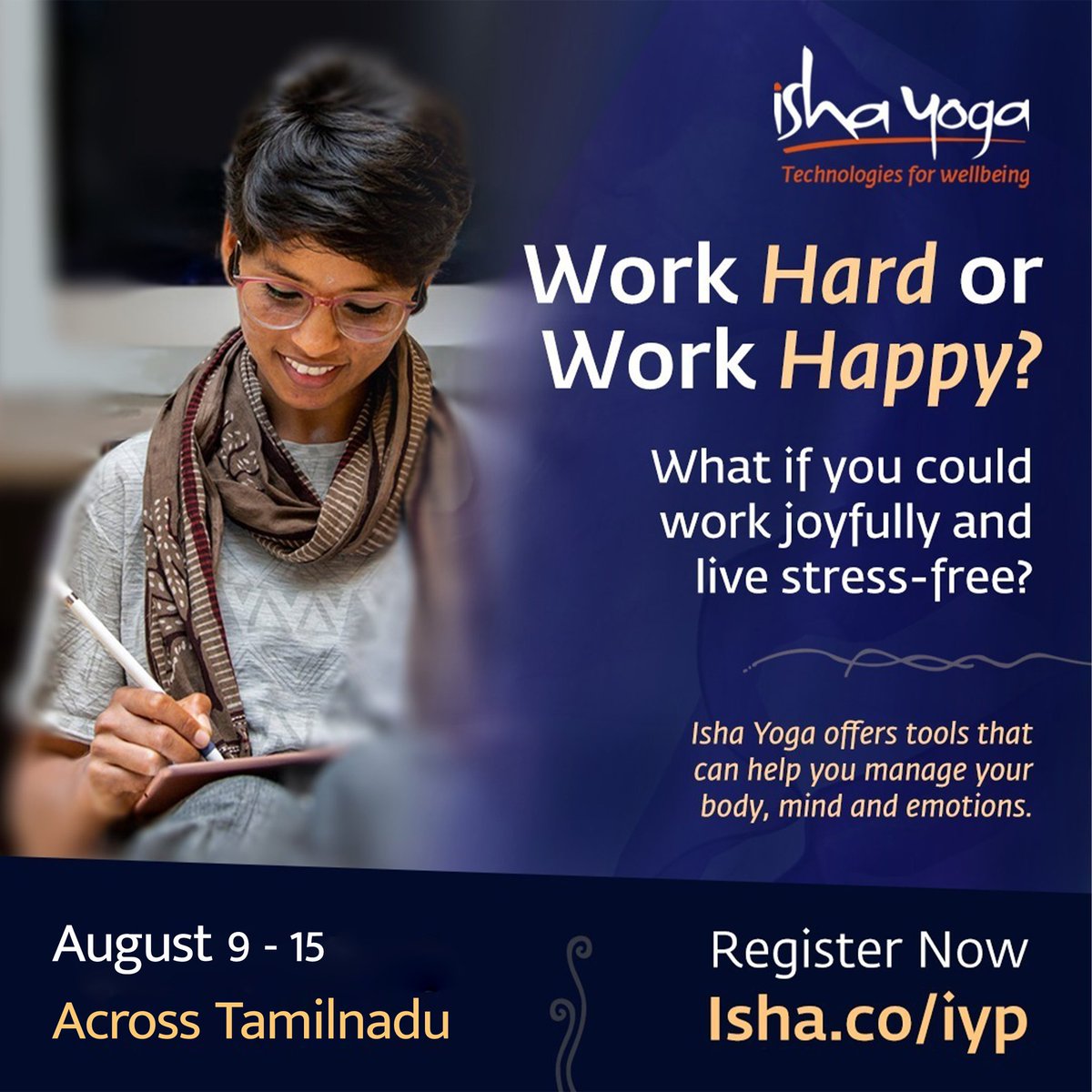 Raghu_Ram_1999's tweet photo. "Yoga is the oldest of technologies for human wellbeing. Yoga is not a tradition of the past but a solution for the future, as approaching human well-being in a scientific manner is only possible now". -Sadhguru. https://t.co/tAcDCy4lBJ #TechnologiesForWellbeing https://t.co/rmgPDHEfcr