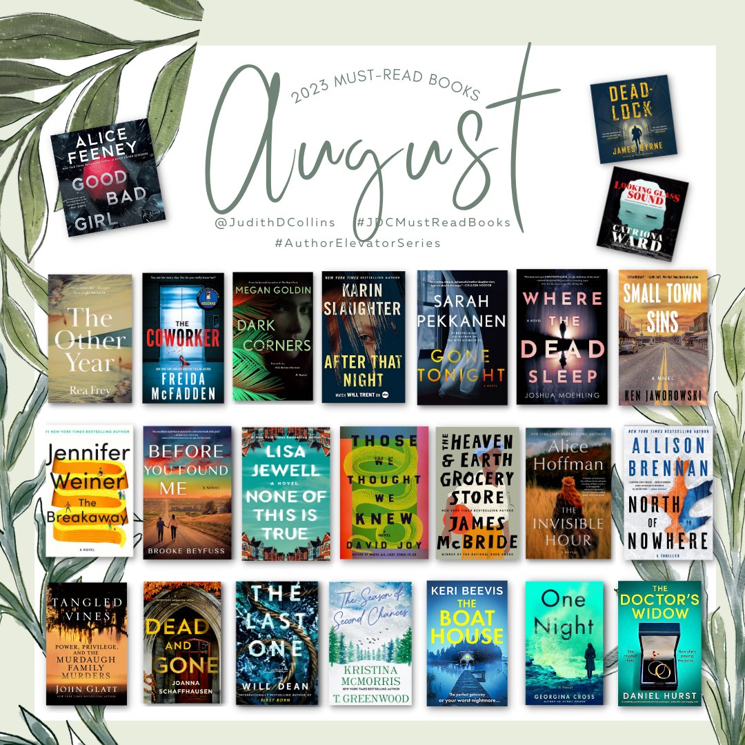 August 2023 Must-Read Books!📚 Check out my August Newsletter👉  bit.ly/Aug2023BooksNe…
A favorite month for book lovers! Two powerhouse #AuthorElevatorSeries Q&As coming up & what a lineup of mega-talented authors, narrators, & book titles! #jdcmustreadbooks