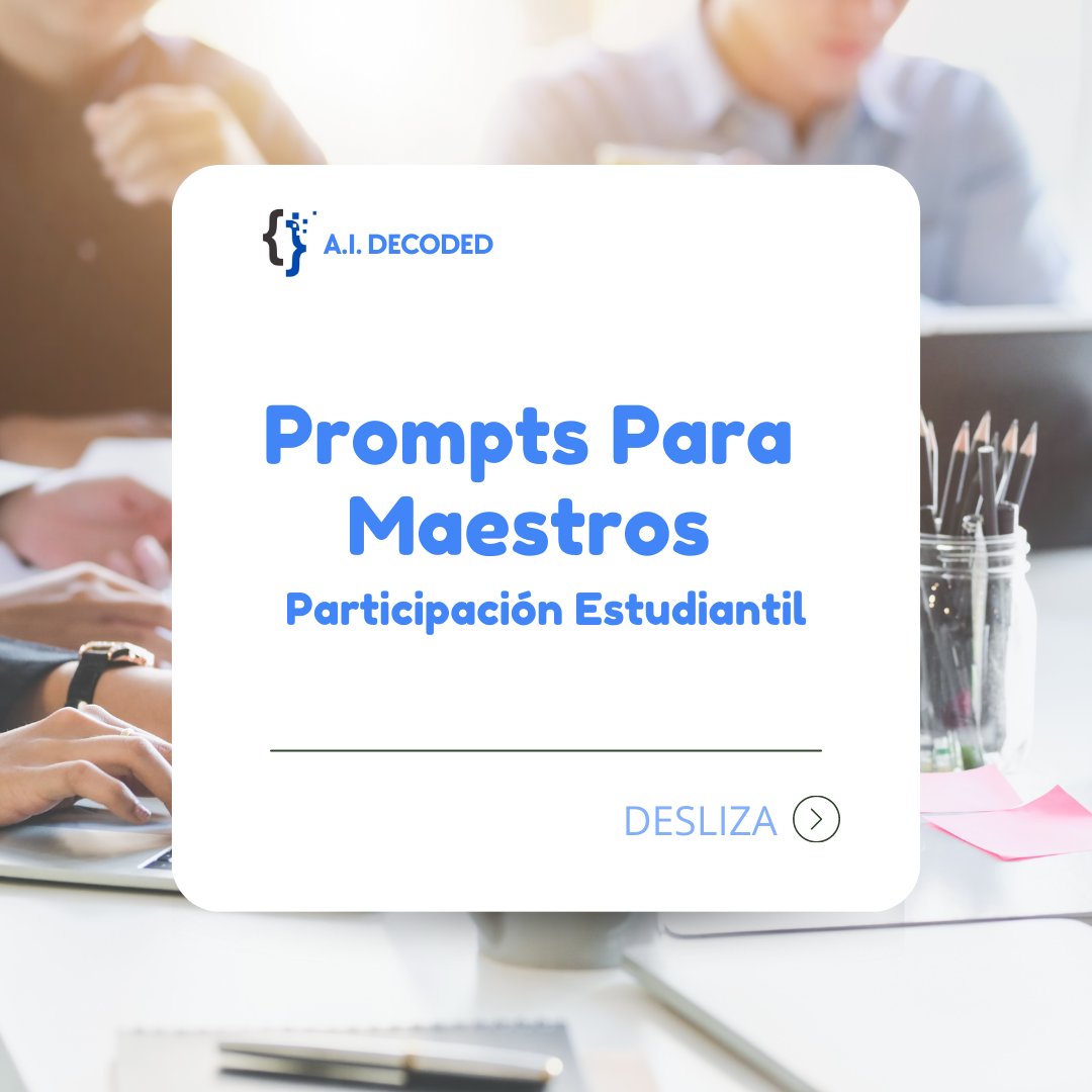 AIDecoded_AI's tweet photo. Les compartimos este prompt para crear un breve cuestionario que sera atractivo para los estudiantes.
Incluye prompt, ejemplo y que resultados da. https://t.co/euT31qe7mp