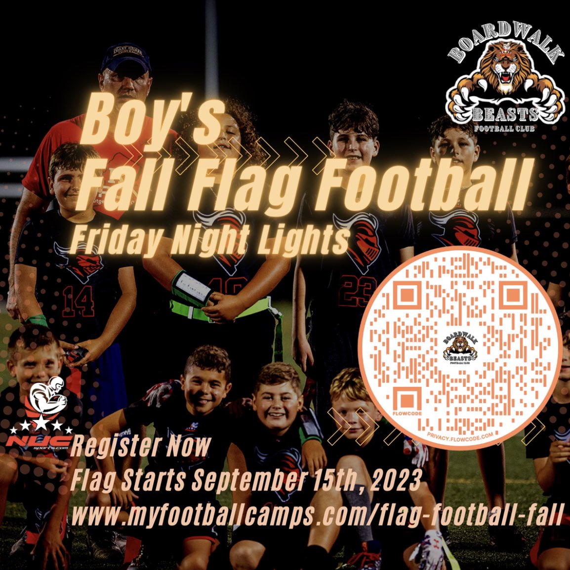 CoachDePa's tweet photo. Fall Flag is getting a Closer and Closer head to https://t.co/rPTApC1SOr to register !!!! @nucsports @boardwalkbeasts @CoachSchuman @BoardwalkSports https://t.co/hkmlrnpwl2