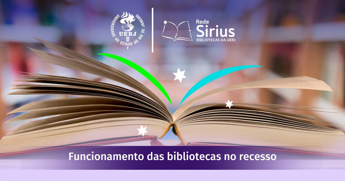 uerj_oficial's tweet photo. Está planejando estudar ou consultar materiais nas bibliotecas da Uerj? Então fique atento aos horários de funcionamento no período de recesso acadêmico, até 15 de agosto. Saiba mais: https://t.co/iV9gYP6gFG
#Uerj #RedeSirius #BibliotecasUerj https://t.co/7TBNykMV1Q