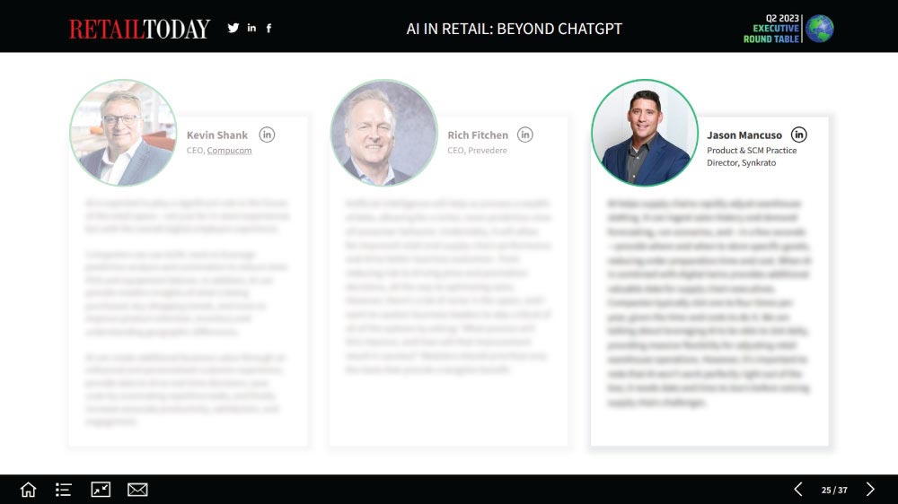 synkrato's tweet photo. 💡 Synkrato’s team is part of @retail_today's Q2 executive roundtable! Check out what Jason Mancuso, Synkrato’s Product Director, has to say about #ai in the #retail space. 

https://t.co/QfJUoVifE1 https://t.co/HW0jmppqh1