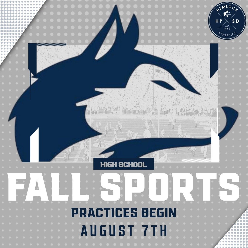 Don't miss your chance to be involved. Fall sports begin this coming Monday, August 7th. Sign up in FinalForms or contact the high school office to learn more information. It's time to #pullthesled