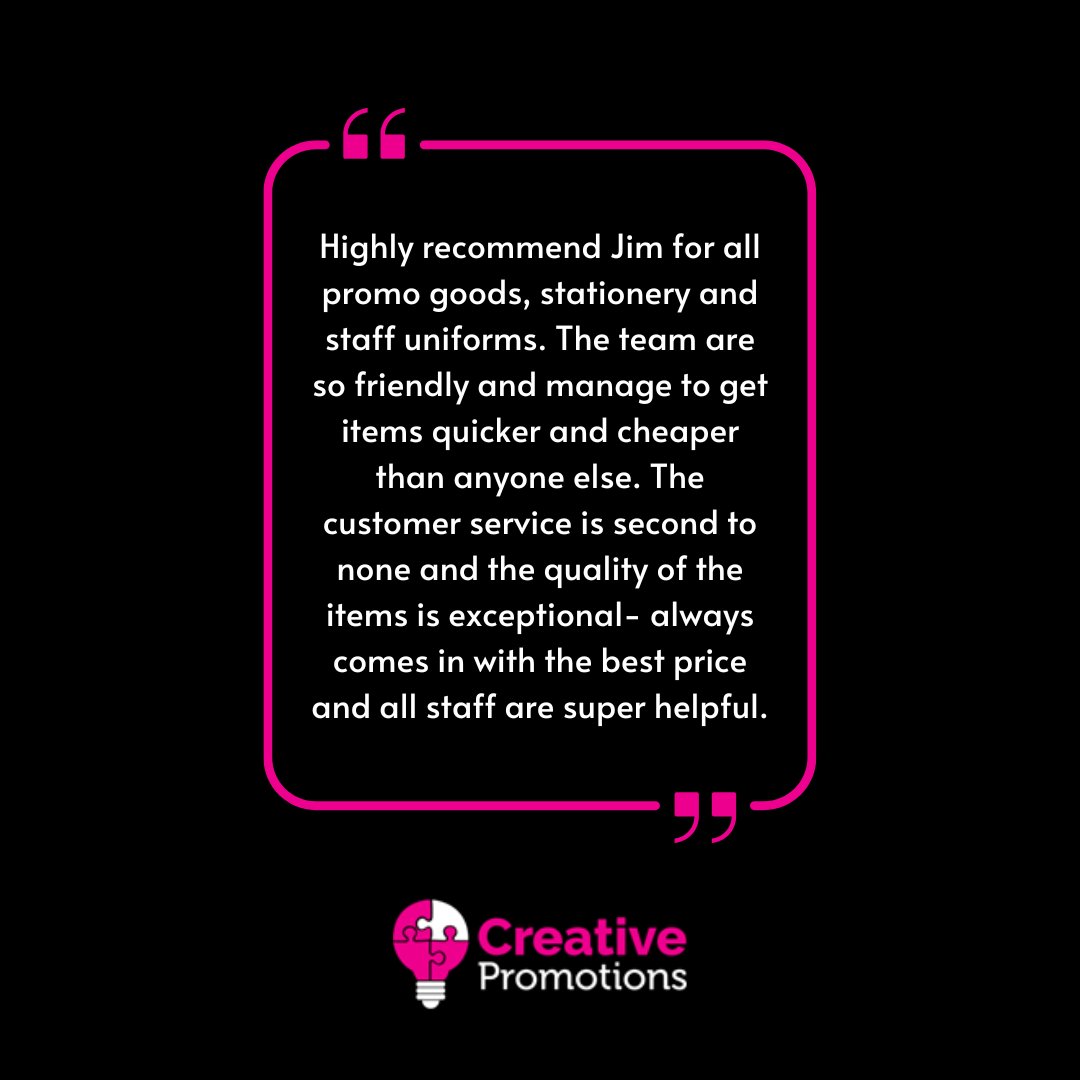 creativepromouk's tweet image. Creative Promotions come highly recommended... but don't just take our word for it!

#CreativePromotions #PromotionalGitfs #PersonalisedGifts