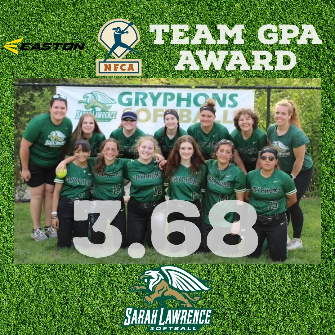 Easton/NFCA Academic Teams were announced yesterday. Your Gryphons were ranked 1️⃣1️⃣th in the country of all DIII softball teams for Team GPA & we had
6️⃣ NFCA All-American Scholar-Athletes🎉📖🧠🥎

#StrengthAndIntelligence