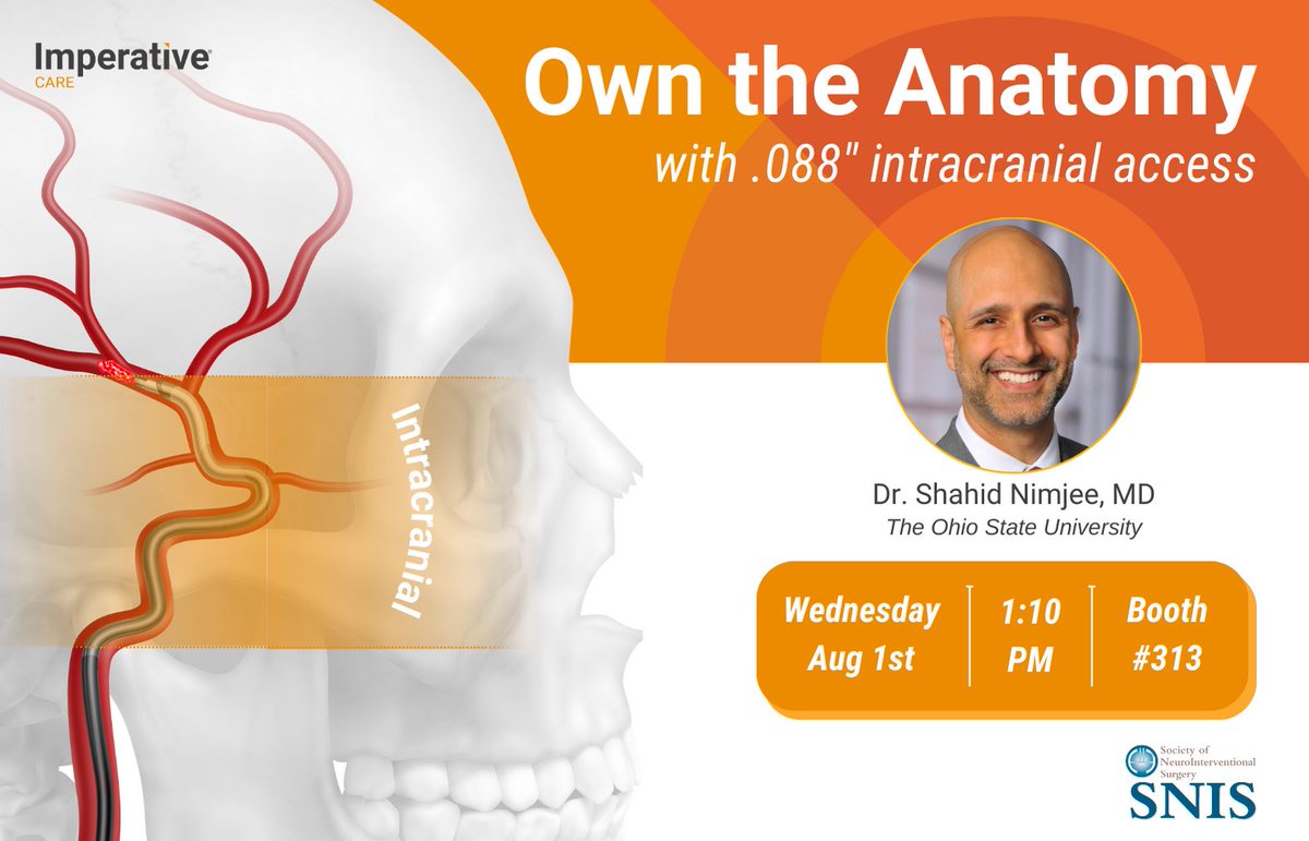 ImpCare_Stroke's tweet photo. Swing by Booth 313 at 1:10 PM to hear @ShahidNimjee share how .088” intracranial access with our patient-first access portfolio can help you #OwnTheAnatomy for more control over your #stroke procedures.
@SNISinfo #Zoom88 #ZoomRDL #SNIS2023
Rx only. ISI: https://t.co/9GLPGxG0gZ https://t.co/Y4cJik1YCO