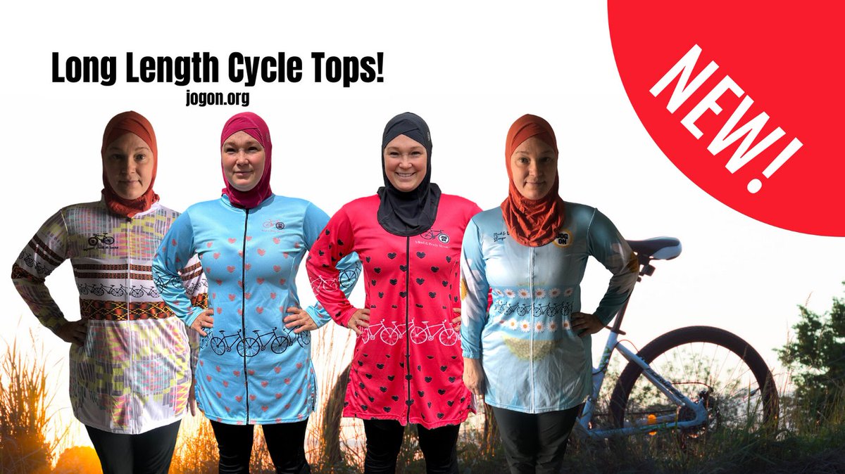 Let all your friends know about our long length, butt covering cycle tops! We need to get the word out so RT this

jogon.org