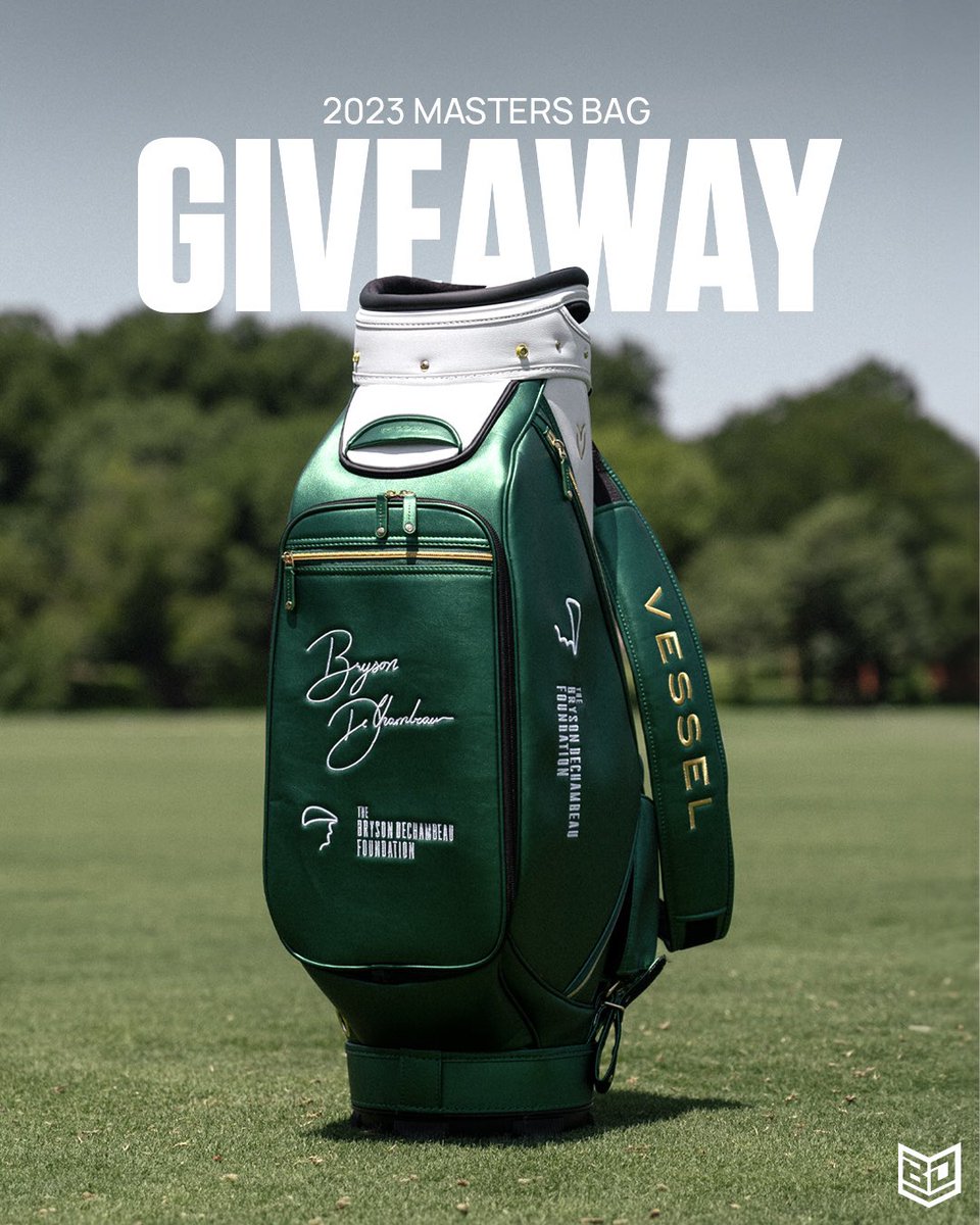brysondech's tweet image. This Vessel Bag I used for the 2023 Master’s is 🔥 Giving this signed bag away in collaboration with my foundation to one lucky fan. Read below on how you can win it.

To Enter You Must:

1. Follow myself &amp;amp; @Crushers_GC on X
2. Like &amp;amp; Repost This Post.