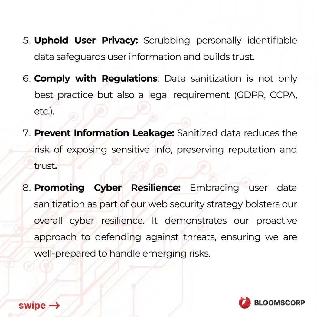 bloomscorp's tweet photo. 🔒 Safeguarding our Digital Frontier! 💻🛡️ Embracing data sanitization to fortify web security and protect users from cyber threats. 💪 Let's stand together against injection attacks, XSS vulnerabilities, and more. 💥✅ Privacy, trust, and resilience are our top priorities. 🙌 https://t.co/ZItrIV5qkA