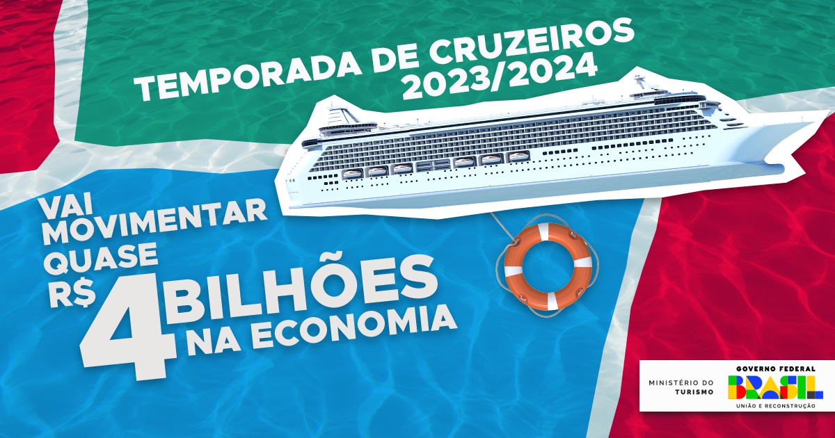 Quem aí tá ansioso pela próxima temporada de #Cruzeiros? 🛳️

Além dos turistas, as atividades econômicas impactadas pelo segmento estão contando os dias para a chegada dos gigantes à costa brasileira. 

Serão 35 navios que farão paradas em 45 destinos de 15 estados. Partiu?