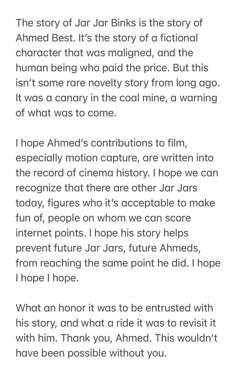 The final episode of The Redemption of Jar Jar Binks is out today. Thank you for listening. And if you haven’t yet started, I’m excited to share it with you.