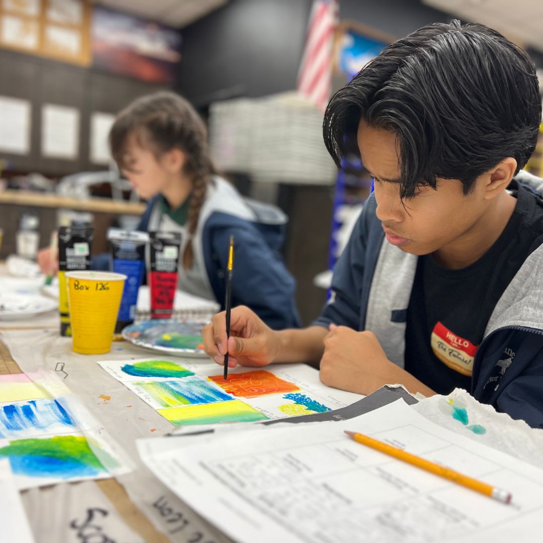 Does your student love exploring their artistic side? 

El Rancho allows our talented young artists to tap into their creative side by offering an array of art classes, including Visual Arts!