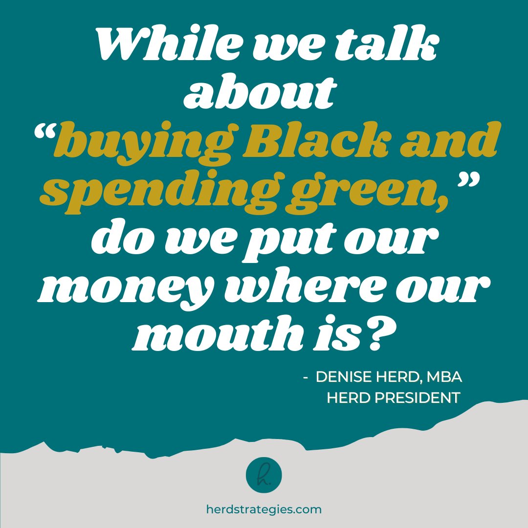 #HaveYouHerd: August is National #BlackBusinessMonth. In today's #WednesdayWakeUp, Herd President Denise Herd applauds those who fought to build their businesses and reminds us to "#BuyBlack and #SpendGreen." Click here to read: bit.ly/3rUbRGu
