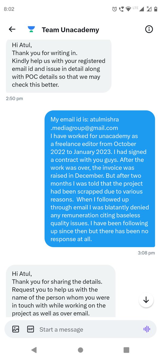 Atul_Alhada's tweet photo. Where are you @TeamUnacademy? We, the People of India @TwitterIndia were totally unaware about @unacademy's hidden 'Mr. India' talent. Unmask the face and open your mouth. @gauravmunjal @viveksinhaisb @RomanSaini @hemezh  #unethicalacademy #payformywork https://t.co/gaJLmOALO6