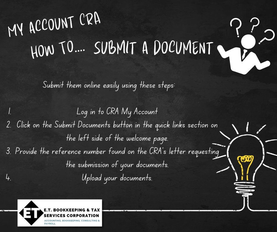 e_bookkeeping's tweet photo. Need help with My Account? Were here to get you where you need to be! Today Check out how to set up your My Account! #etbookkeeping #yyc #taxes #cra #myaccount #setup https://t.co/KA1CZHAwC9