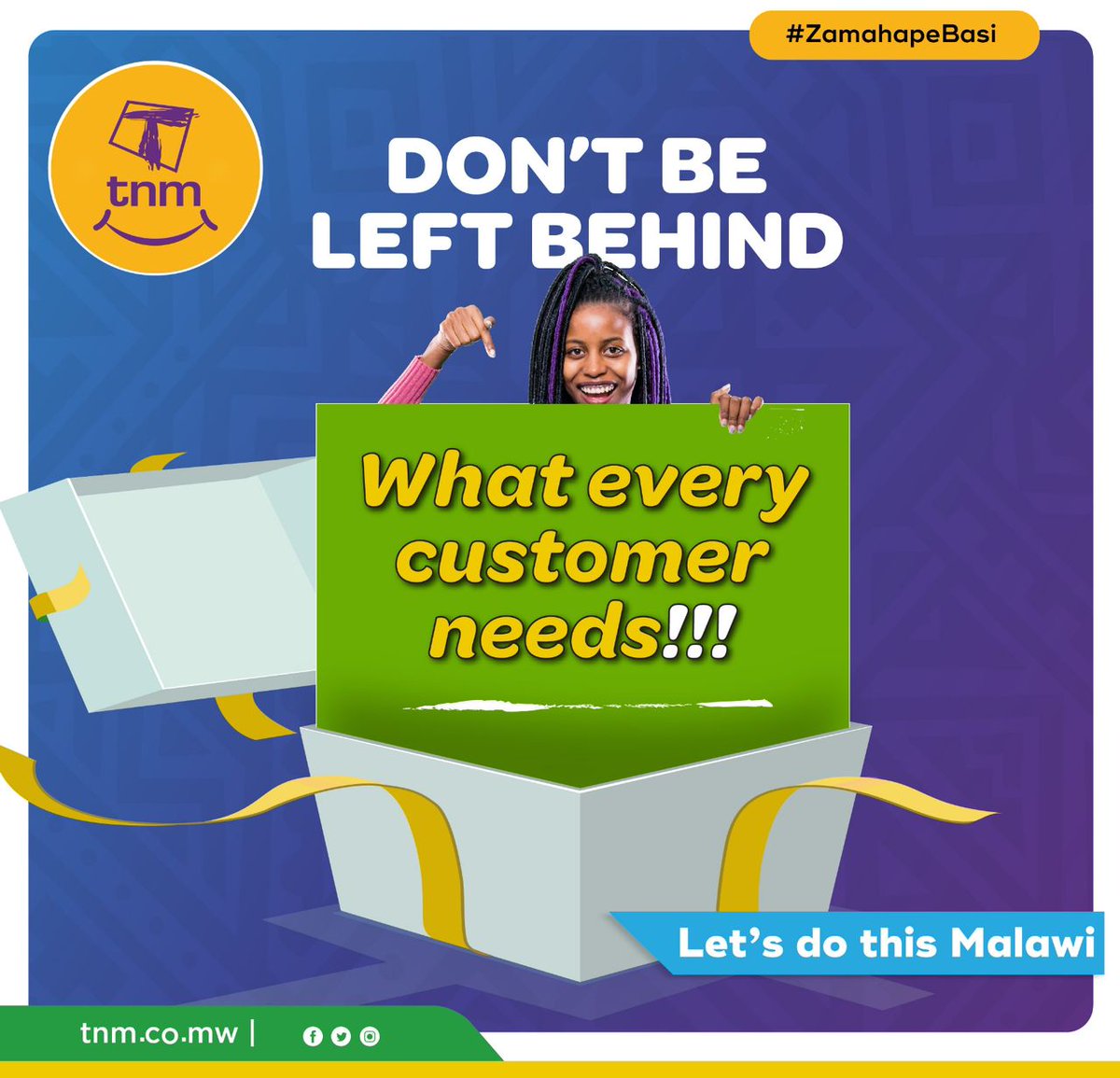 Another reason to make our customers smile!

Don't be left behind!!!!Be on the look out for more Mahape! 

1 Day to Go!

#TNM
#Alwayswithyou
#Zamahapebasi
#Thebest4Gnetwork
#Theonly5GnetworkinMalawi