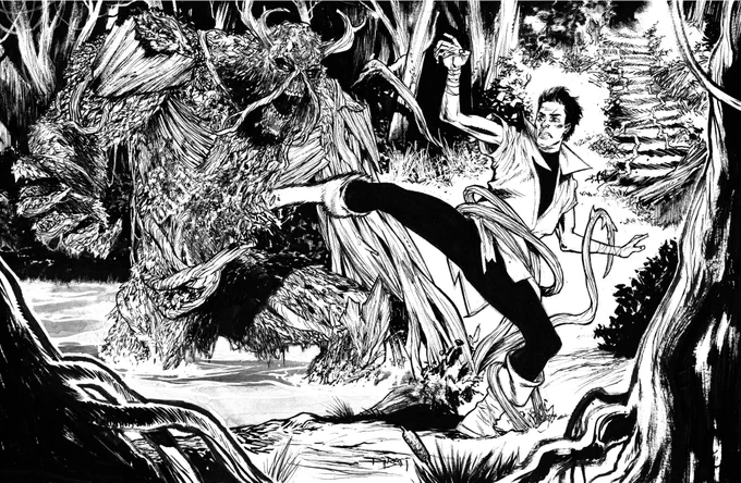 SwampThing v Karate Kid commission- 11x17 bristol paper