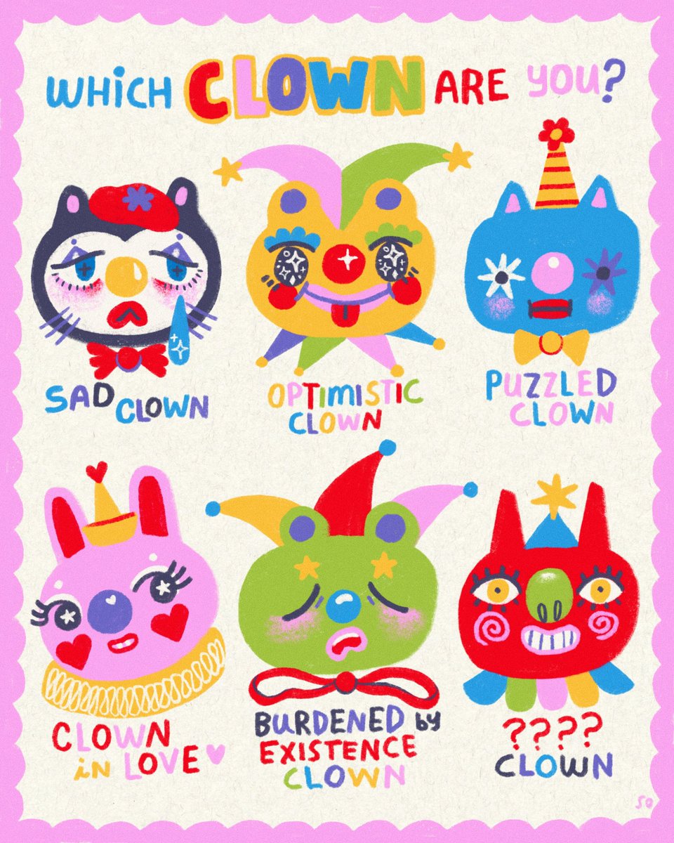 so_lazo's tweet photo. tag yourself I am burdened by existence clown fr!!! https://t.co/SUP5bEOKiV