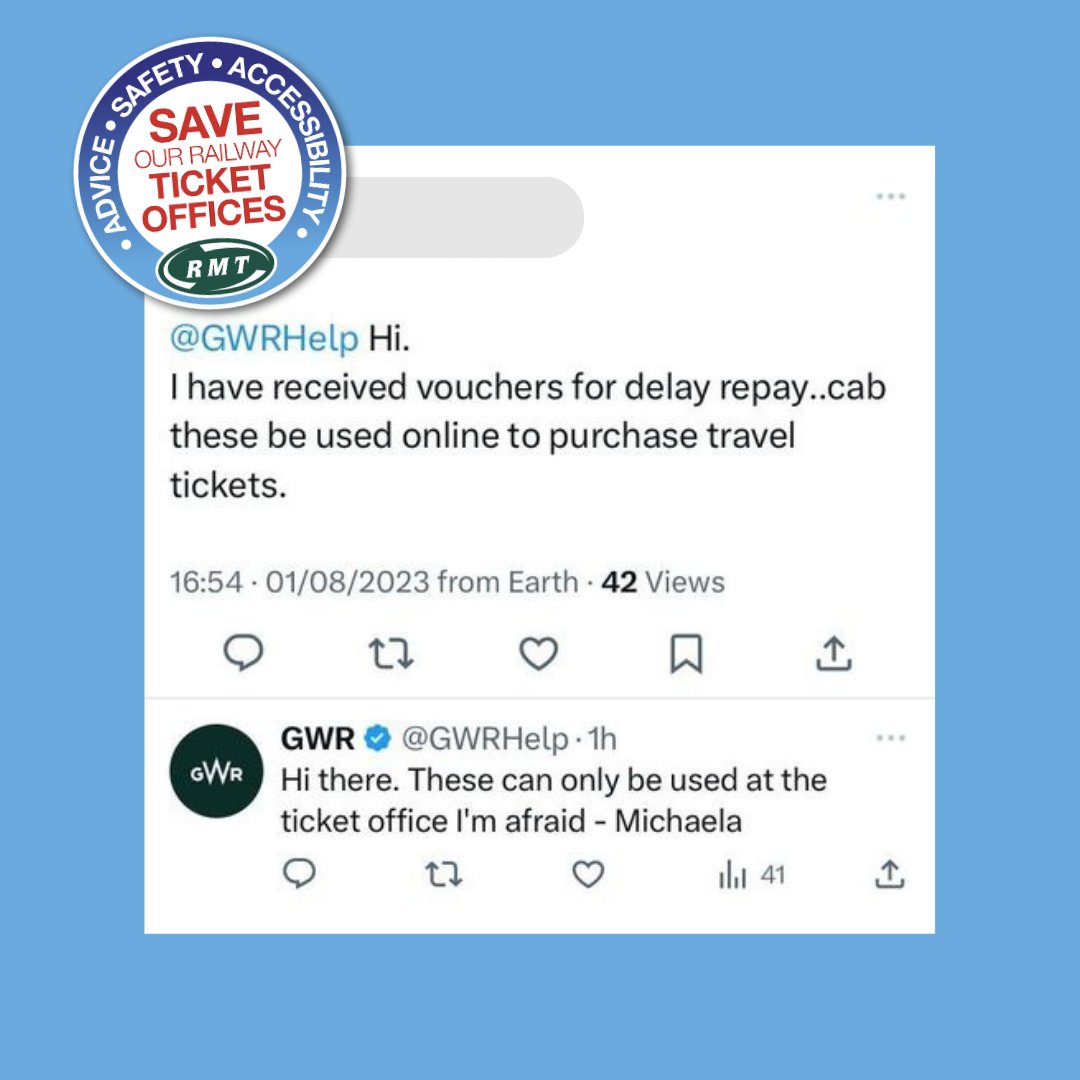 RMTunion's tweet photo. Well, this is awkward!
#SaveTicketOffices https://t.co/ulJf95YhPe
